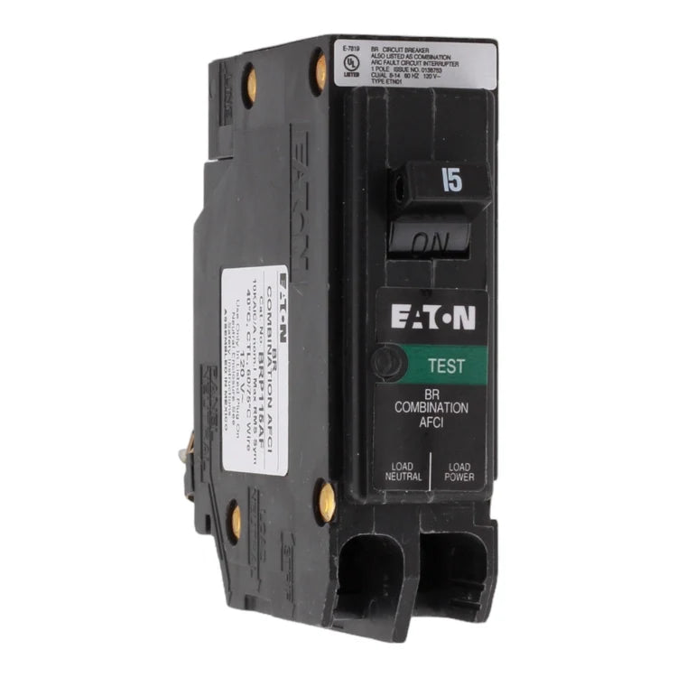 NEW - Eaton BR BRP115AF 15A 1P 120V AFCI Plug on Neutral Circuit Breaker