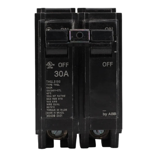 GE THQL2130 30A 2P 120/240V Q-Line Plug-In Circuit Breaker