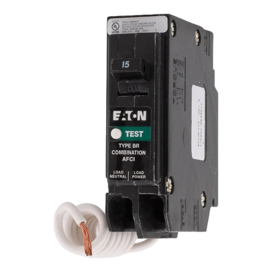 NEW - Eaton BRCAF115 15 Amp Single Pole 120V Pigtail-Neutral AFCI Arc Fault Circuit Breaker UL