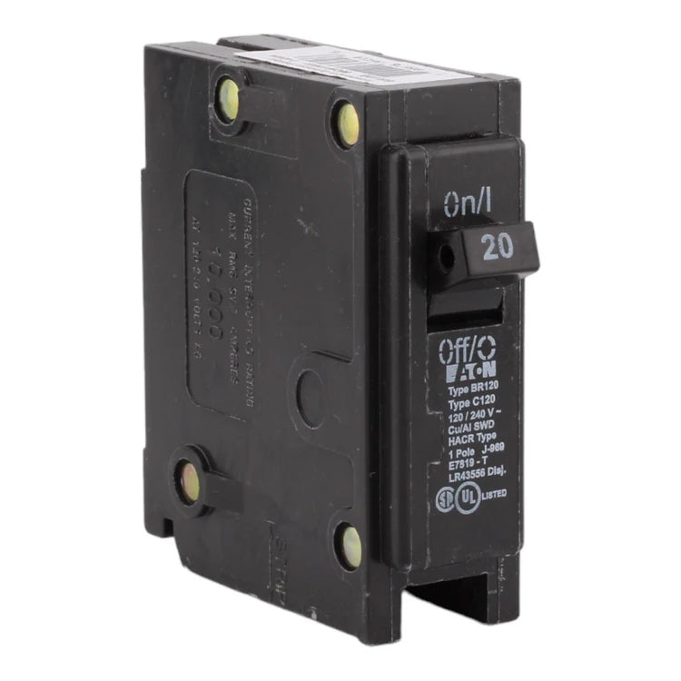 NEW - Eaton BR120 20A 120/240V 1-pole Thermal Magnetic Circuit Breaker