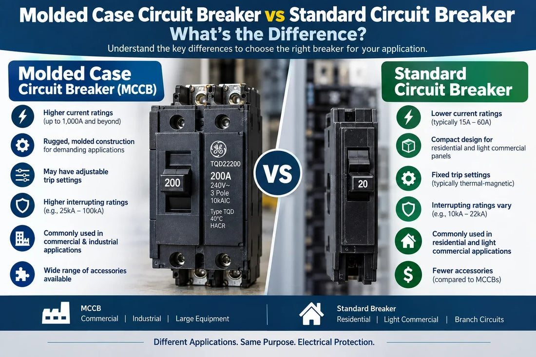 Molded Case Circuit Breaker vs Standard Circuit Breaker: What's the Difference?