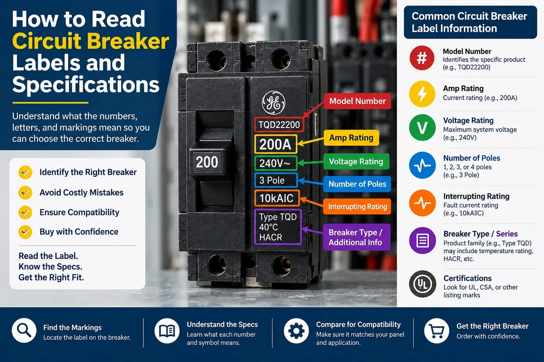 How to Read Circuit Breaker Labels and Specifications