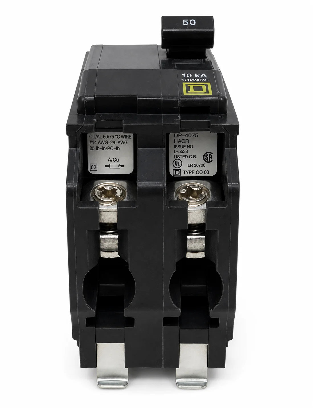 Square D QO250 50 Amp 2 Pole 120/240V Circuit Breaker - Yellow Face - view 5
