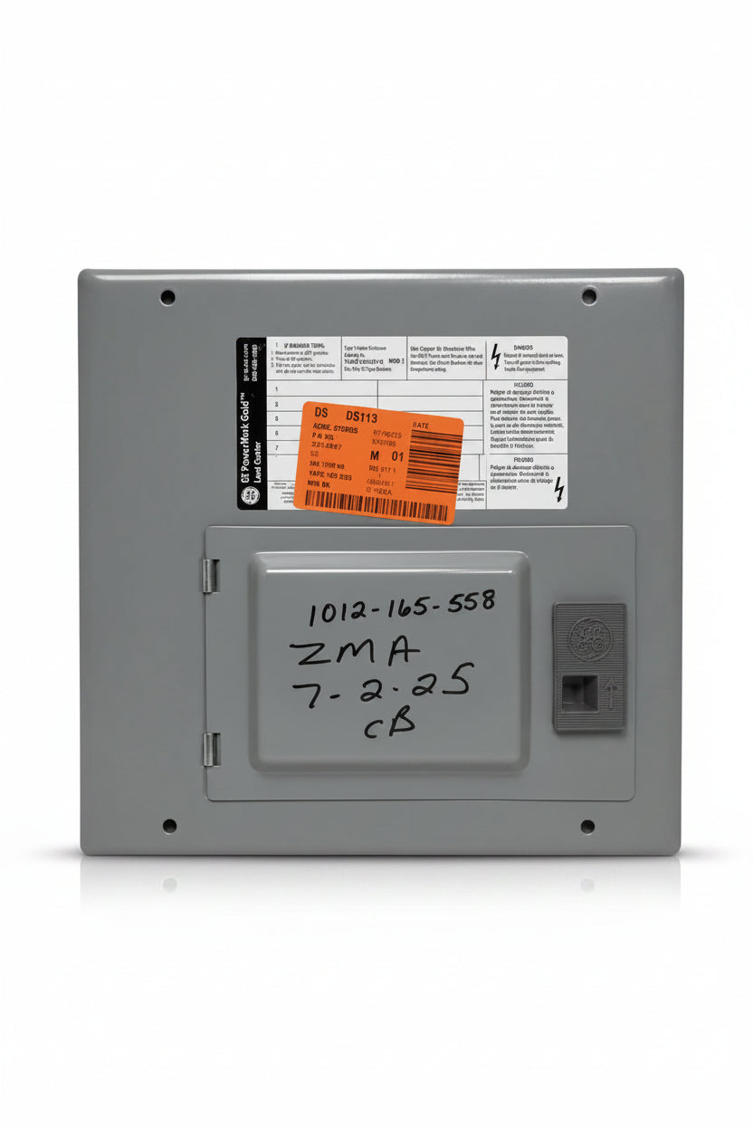 General Electric TLM812FCUDP 8 Space 120/240V Panel/Door Only 12 3/8" x 12 5/8" - view 1