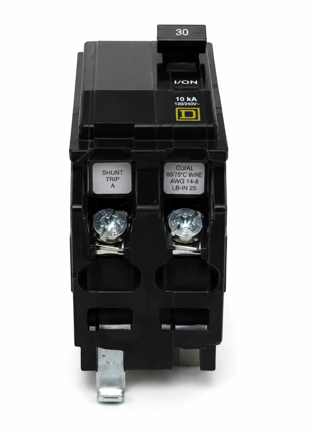 Square D QOB230 30 Amp 2 Pole 120/240V Bolt-On Circuit Breaker - Yellow Face - view 2
