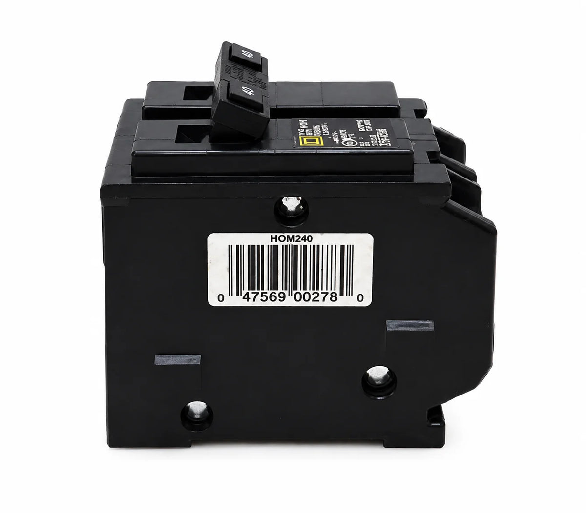 Square D HOM240 40 Amp 2 Pole 120/240V Circuit Breaker - Yellow Face - view 3