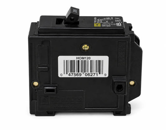 Square D HOM120 20 Amp 1 Pole 120/240V Circuit Breaker - Yellow Face - view 3
