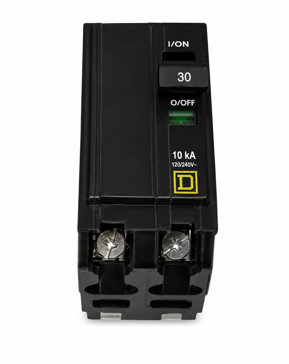 Square D QOB230 30 Amp 2 Pole 120/240V Bolt-On Circuit Breaker - Yellow Face - view 1