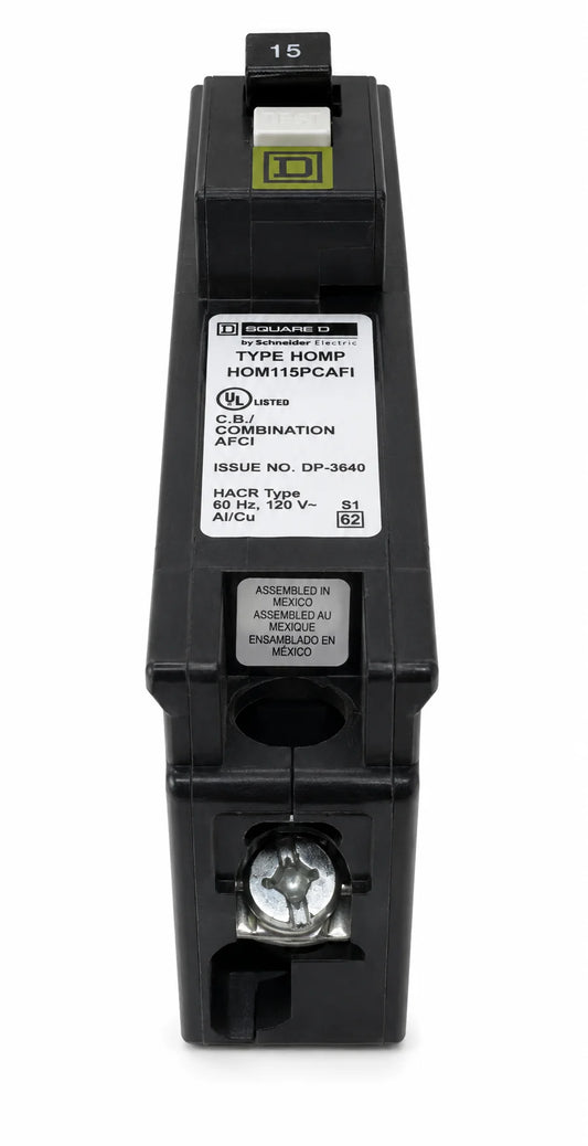 Square D HOM115PCAFI 15 Amp 1 Pole 120V Combo Arc Fault Circuit Breaker - view 3