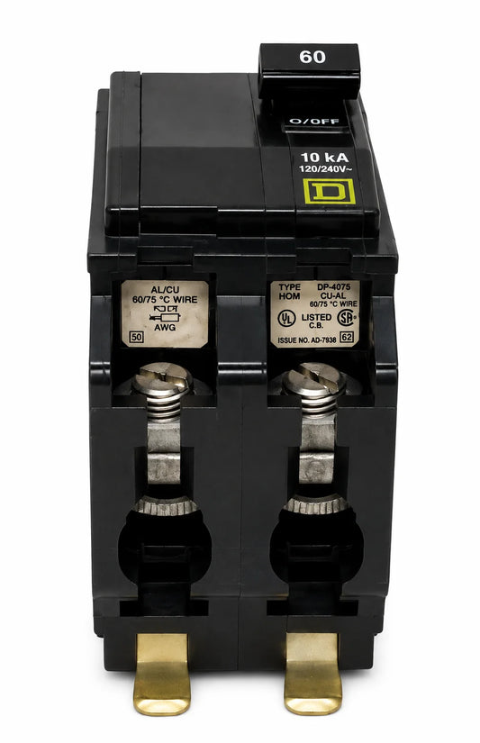 Square D QO260 60 Amp 2 Pole 120/240V Circuit Breaker - Yellow Face - view 3