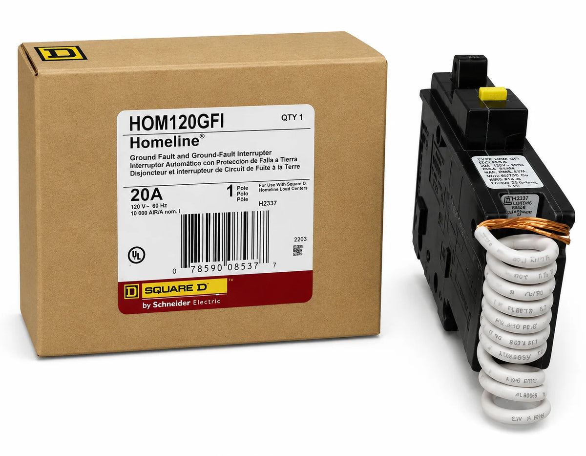 Square D/Homeline HOM120GFI 20 Amp 1 Pole 120V Circuit Breaker - view 1
