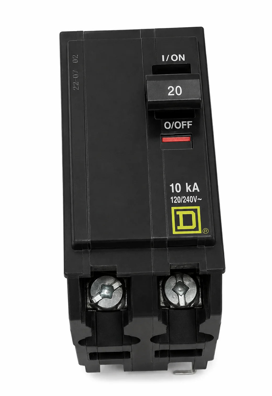 Square D QO220 20 Amp 2 Pole 120/240V Circuit Breaker - Yellow Face - view 2