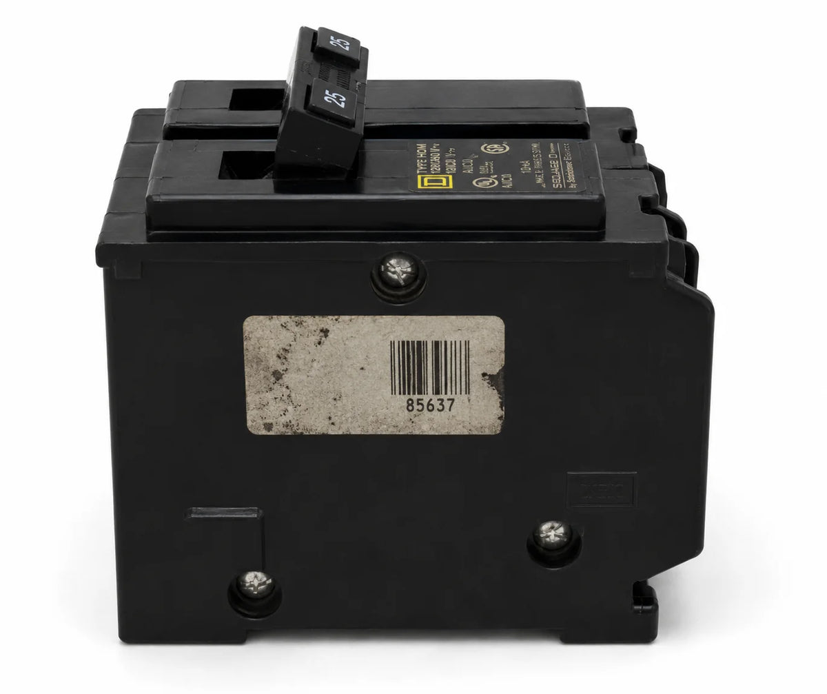 Square D HOM225 25 Amp 2 Pole 120/240V Circuit Breaker - Yellow Face - view 3