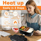DCUTIE Heated Lunch Box, 1.8L Stainless Steel Food Warmer for Adults, 80W Portable