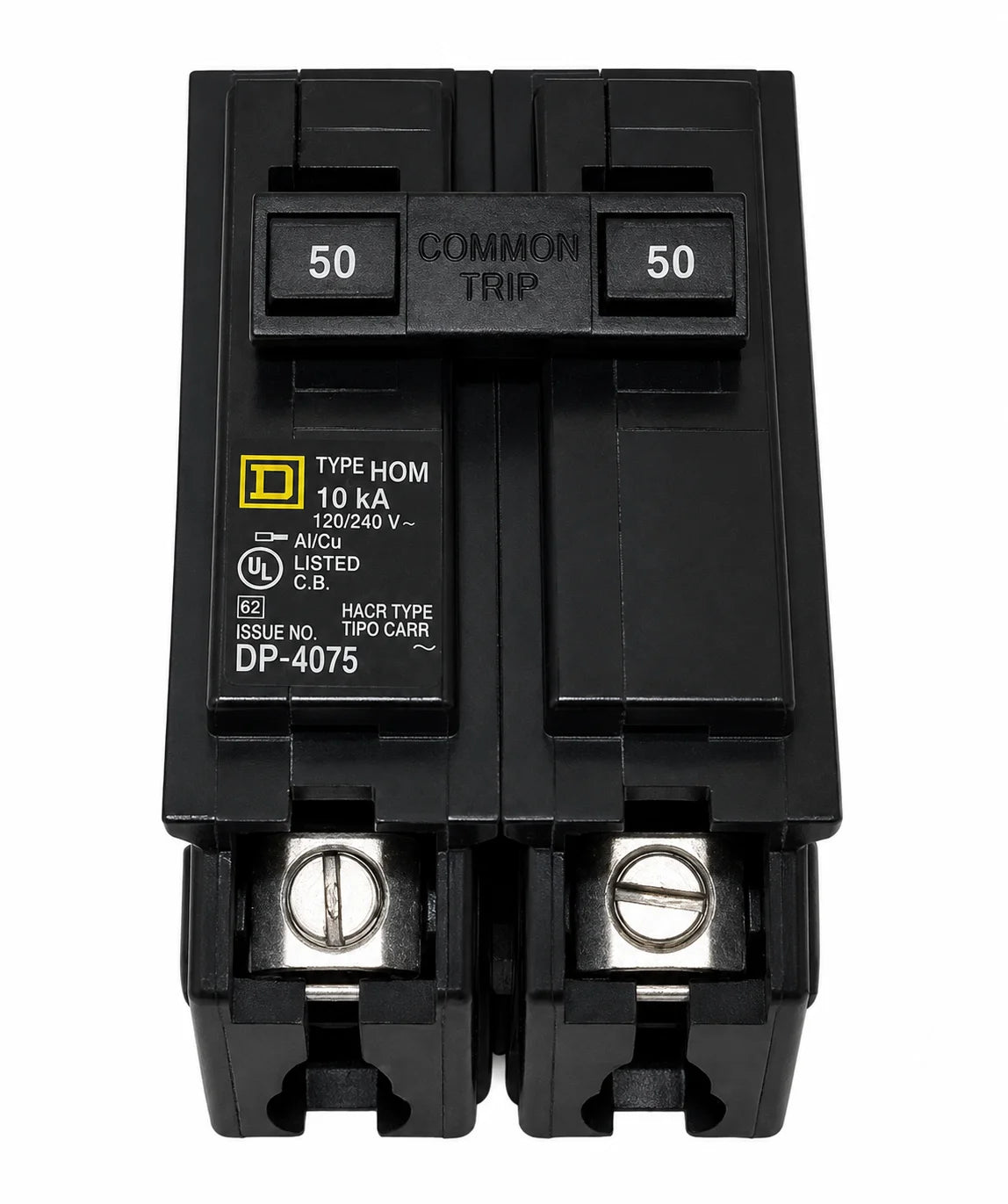 Square D HOM250 50 Amp 2 Pole 120/240V Circuit Breaker - Yellow Sticker - view 2
