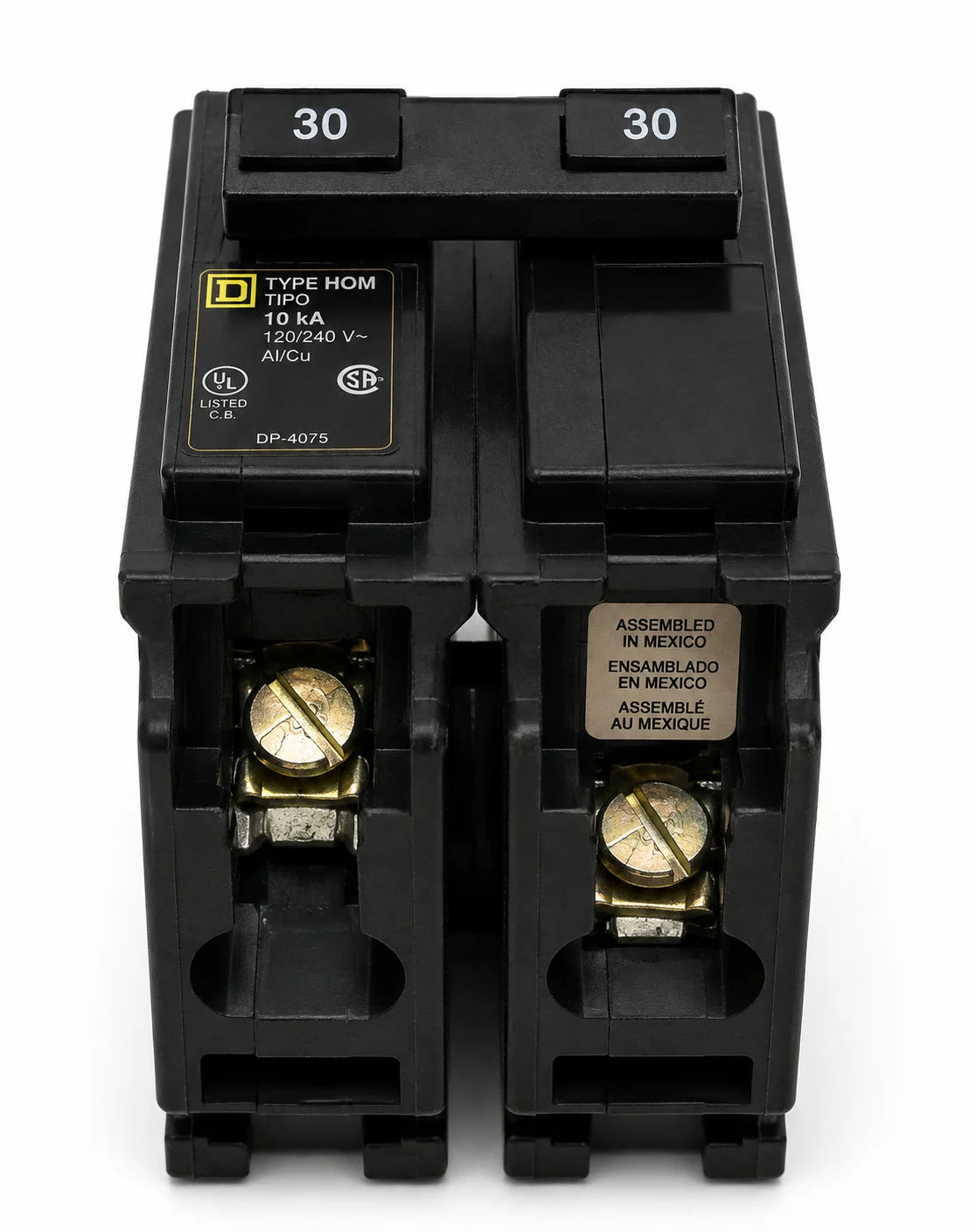 Square D HOM230 30 Amp 2 Pole 120/240V Circuit Breaker - Yellow Face - view 3