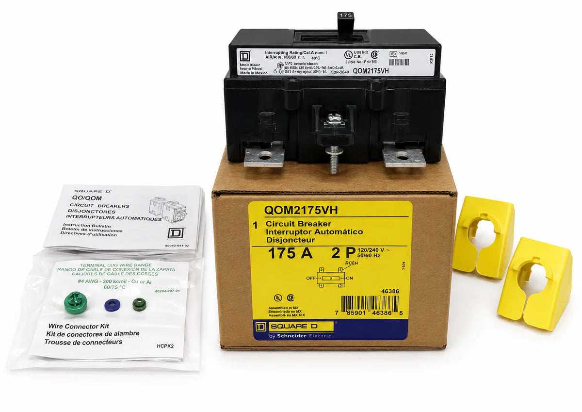 Square D QOM2175VH 175 Amp 2 Pole 240V 22KAIC Circuit Breaker - view 1