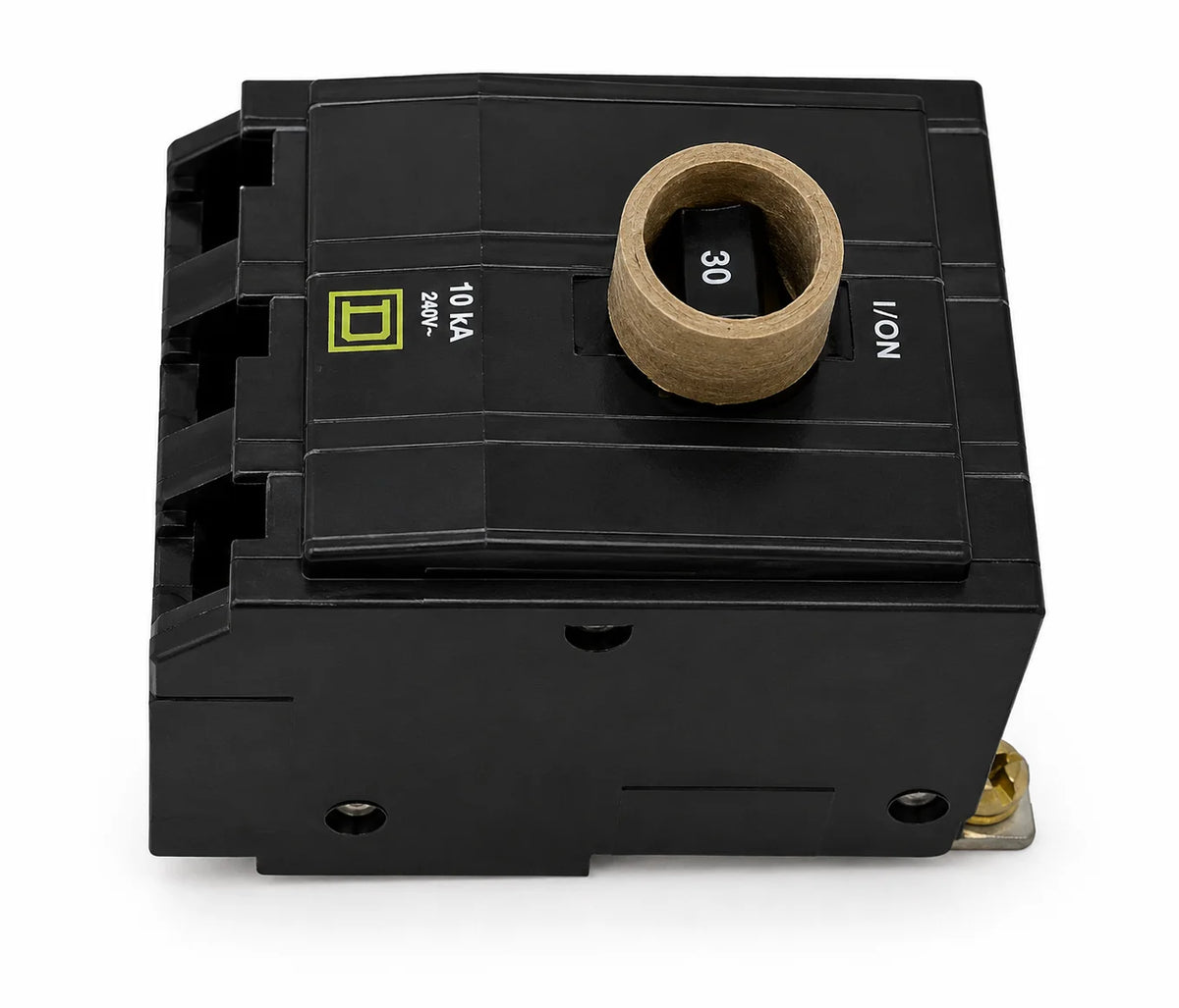 Square D QOB330 30 Amp 3 Pole 240V Circuit Breaker - Yellow Face - view 2