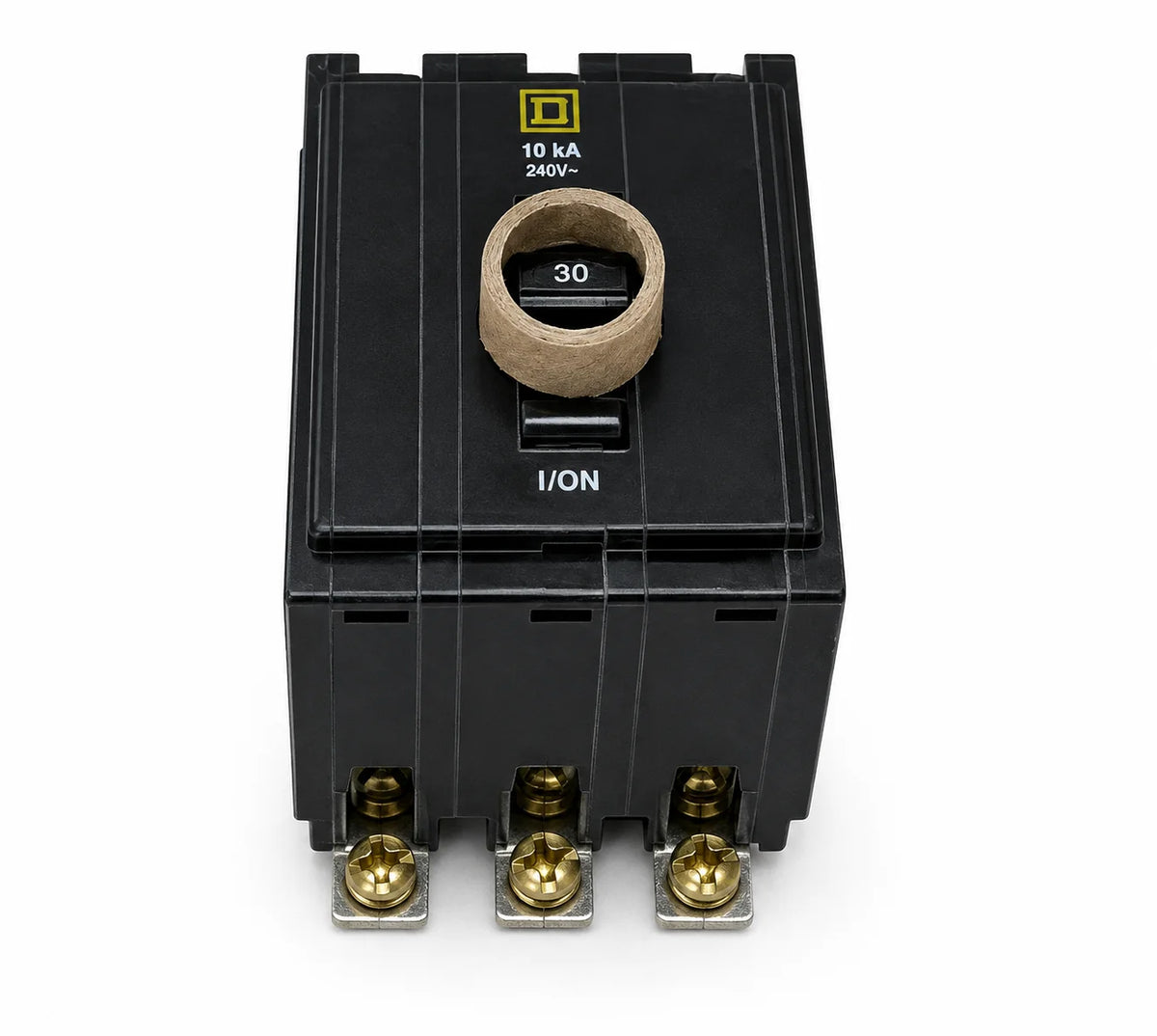 Square D QOB330 30 Amp 3 Pole 240V Circuit Breaker - Yellow Face - view 3