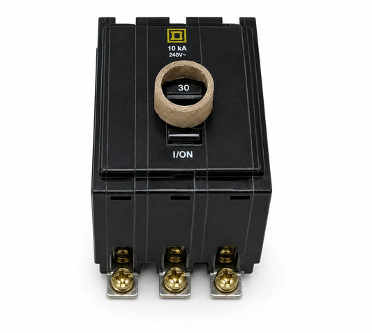 Square D QOB330 30 Amp 3 Pole 240V Circuit Breaker - Yellow Face - view 3