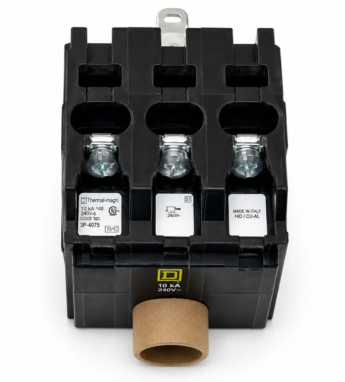 Square D QOB330 30 Amp 3 Pole 240V Circuit Breaker - Yellow Face - view 4