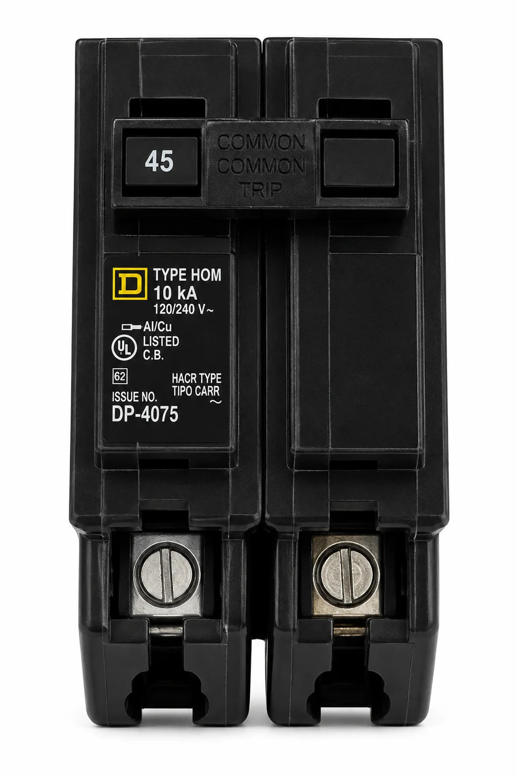 Square D HOM245 45 Amp 2 Pole 120/240V Circuit Breaker - Yellow Sticker - view 2