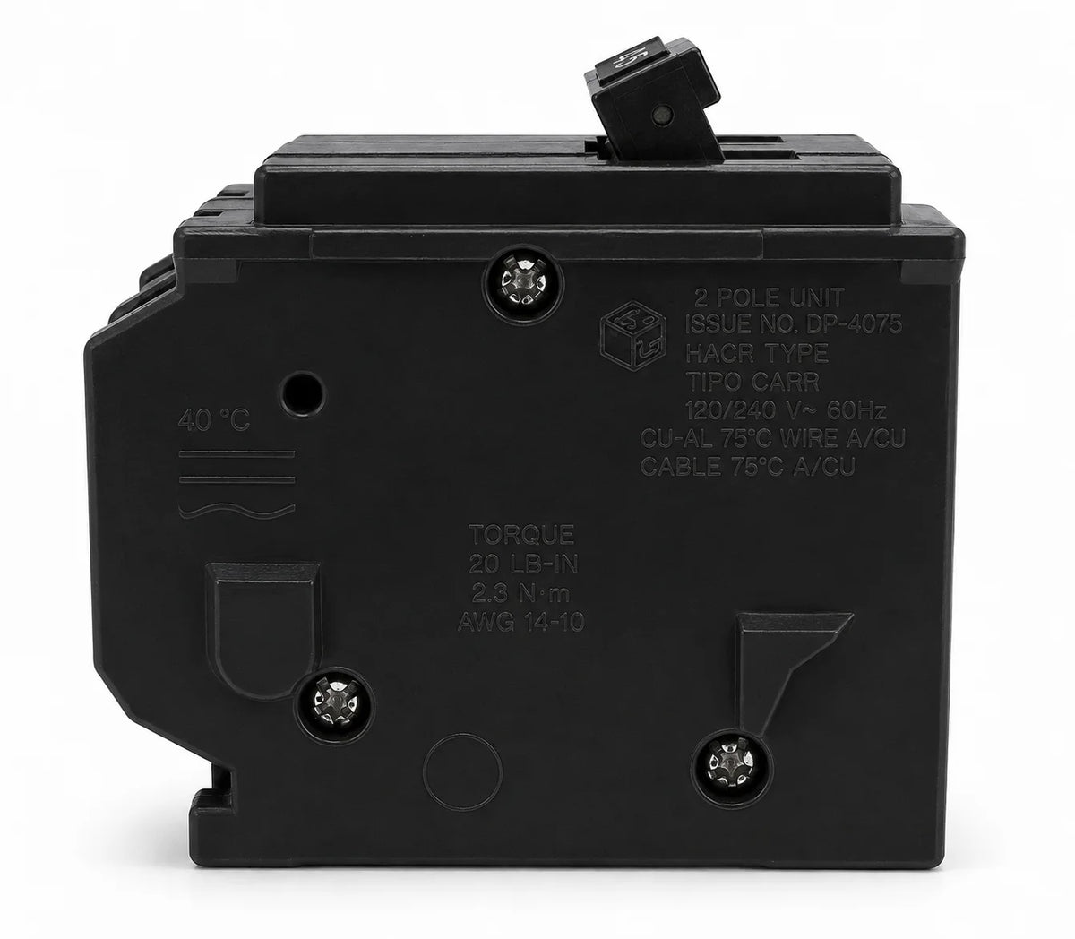 Square D HOM245 45 Amp 2 Pole 120/240V Circuit Breaker - Yellow Sticker - view 4