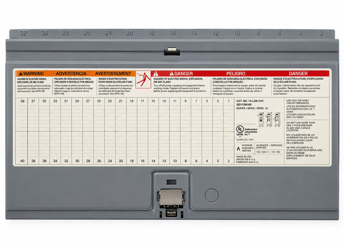 Square D HOMC42UC 42 Space Load Center Cover/Door Only w/Main Slot 15.5" X 40.5" - view 4