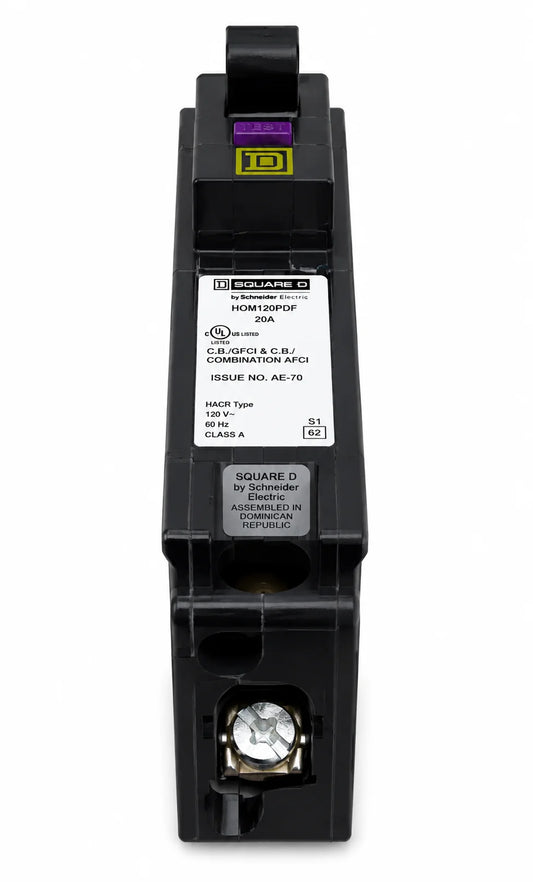Square D HOM120PDF 20 Amp 1 Pole 120V Dual Function Neutral Circuit Breaker - view 1