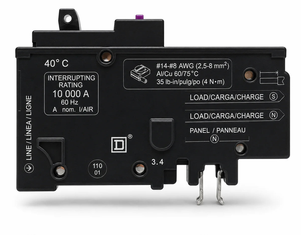 Square D HOM120PDF 20 Amp 1 Pole 120V Dual Function Neutral Circuit Breaker - view 4