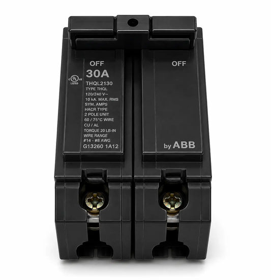 General Electric THQL2130 30 Amp 2 Pole 120/240V Circuit Breaker - Printed Face
