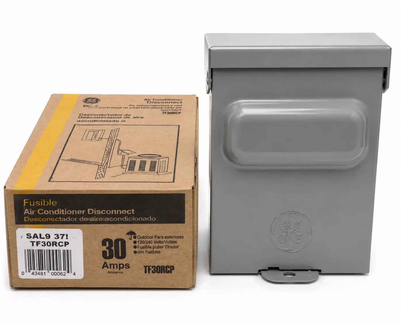 GE General Electric TF30R / TF30RCP 30 Amp 120/240V Fusible Outdoor Disconnect