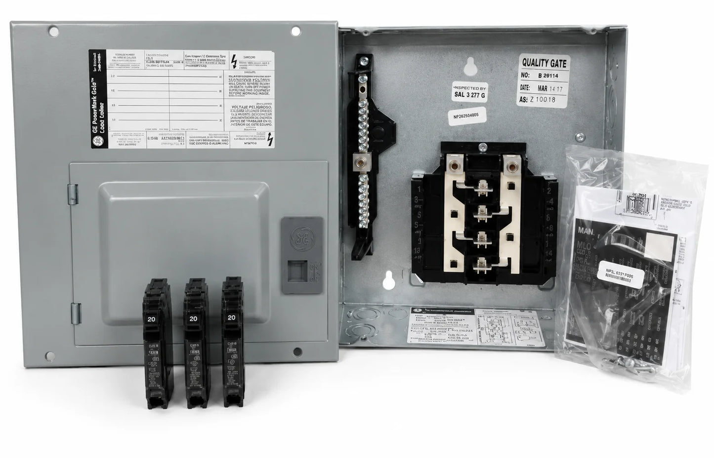 GE TLM812SCUD1K 125 Amp 8 Space 16 Circuit Indoor Main Lug Load Center Value Pak