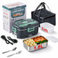 DCUTIE Heated Lunch Box, 1.8L Stainless Steel Food Warmer for Adults, 80W Portable