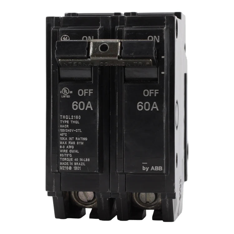 GE Q-Line THQL2160 60A 2P 120/240V Thermal Magnetic Plug-In Circuit Breaker
