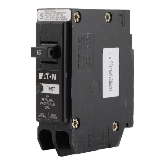 NEW - Eaton BR BRP115GF 15A 1P 120V GFCI Plug-On Neutral Circuit Breaker