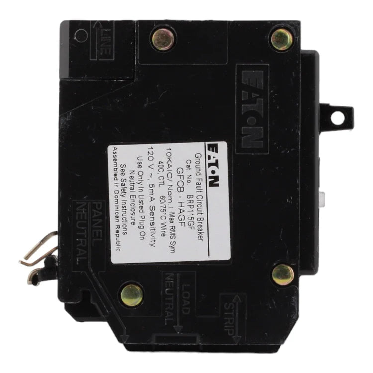 NEW - Eaton BR BRP115GF 15A 1P 120V GFCI Plug-On Neutral Circuit Breaker