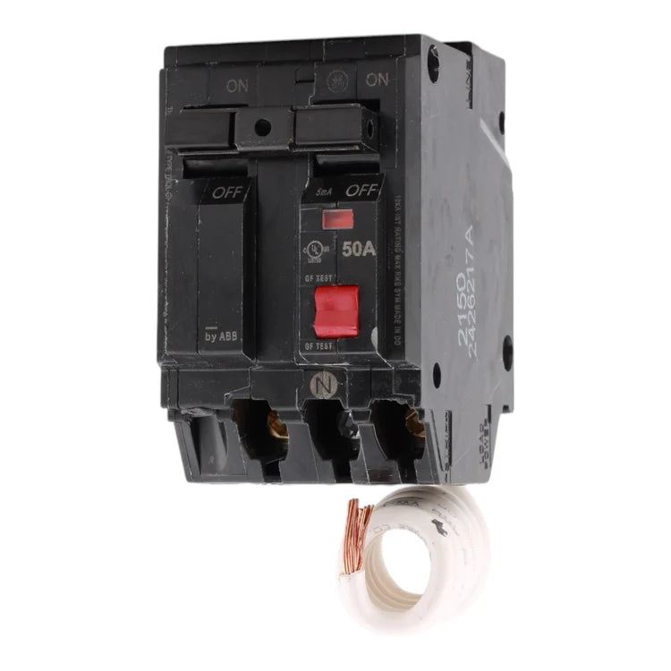 NEW - GE THQL2150GFT2P 50A 240V 2-pole GFCI Circuit Breaker Pigtail Neutral