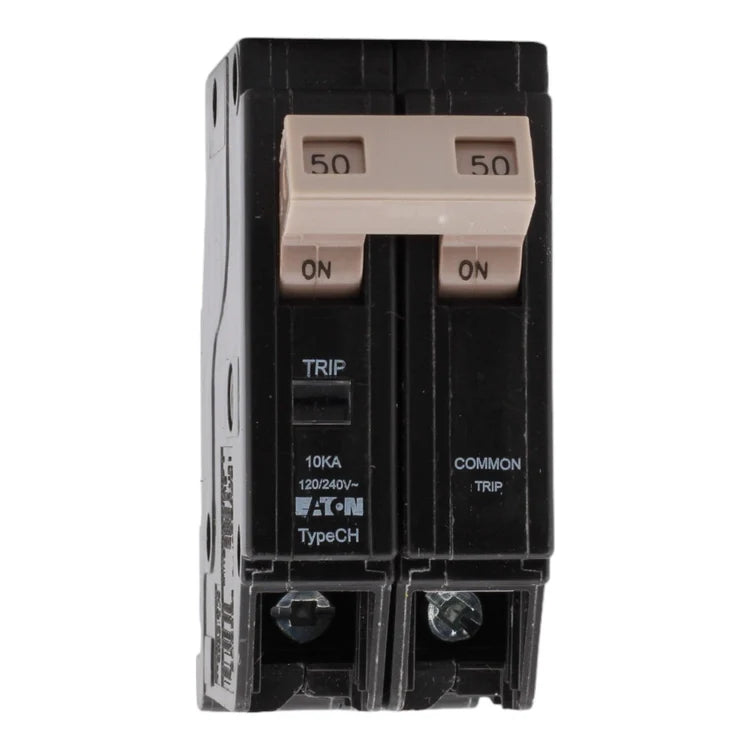 EATON CHF250 Series 50A DP Circuit Breaker, No Size, Black