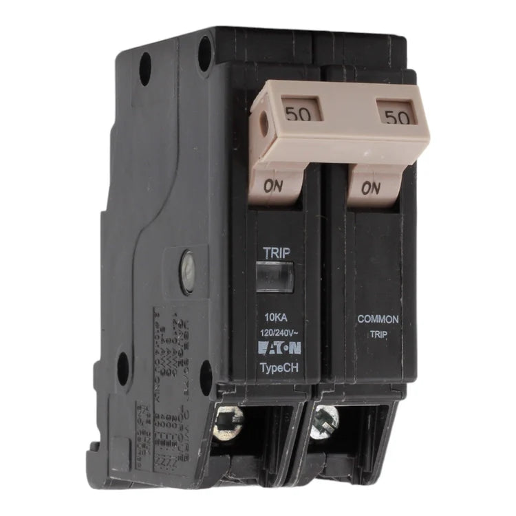 EATON CHF250 Series 50A DP Circuit Breaker, No Size, Black