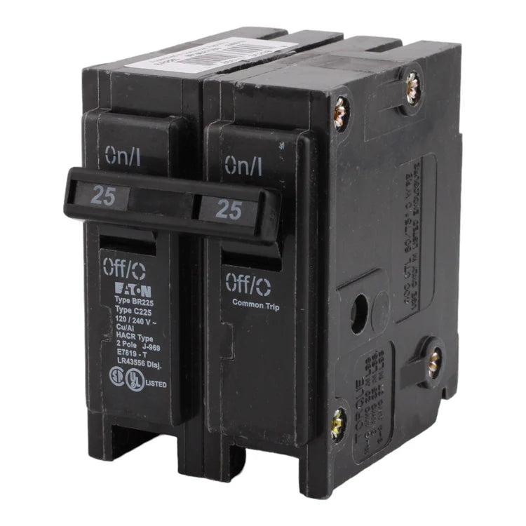 NEW - Eaton BR225 25 Amp Double Pole 240V Plug-In Standard Trip Circuit Breaker UL