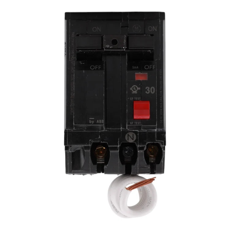 NEW - GE THQL2130GFTP 30 Amps 120/240 Volts Two-Pole GFCI Circuit Breaker with Pigtail for Q Line Panels
