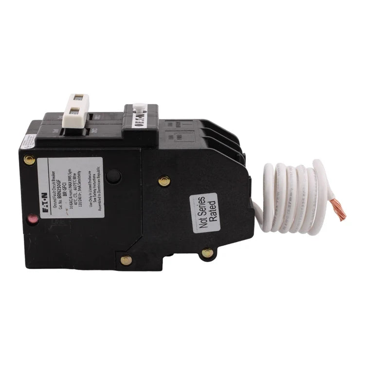 Eaton BRN250GF 50 Amp Double Pole 240V Pigtail-Neutral GFCI Ground Fault Circuit Breaker UL
