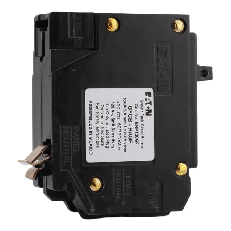 Eaton BR BRP120GF 20A 1P 120/240V GFCI Plug-On Neutral Circuit Breaker