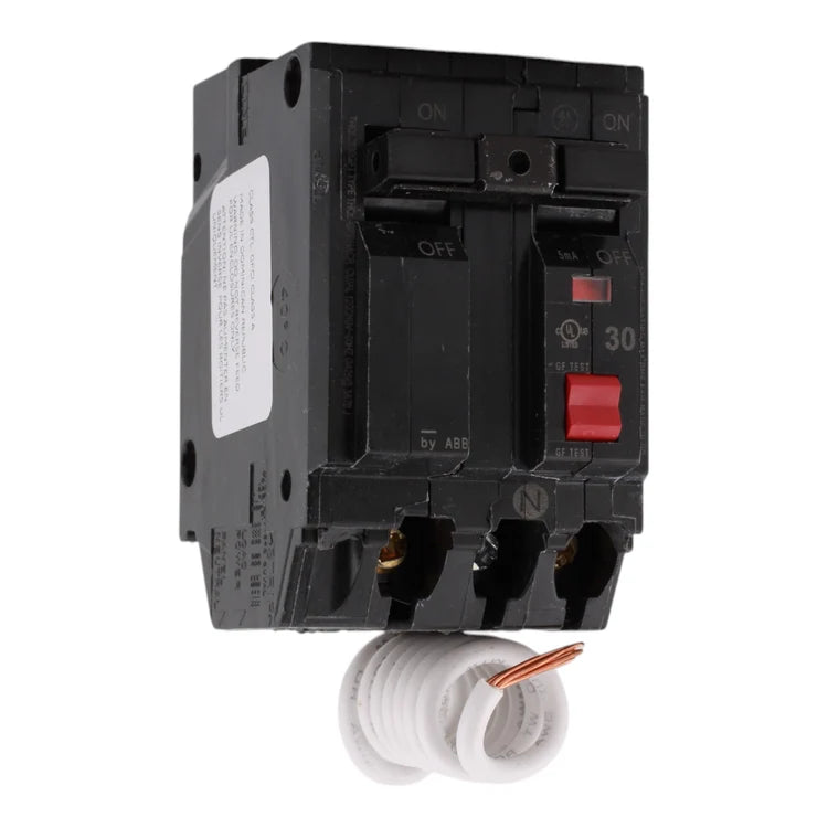 NEW - GE THQL2130GFTP 30 Amps 120/240 Volts Two-Pole GFCI Circuit Breaker with Pigtail for Q Line Panels