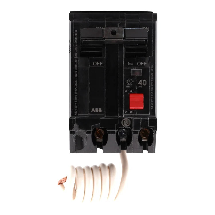 GE Q-Line THQL2140GFT2 40A 2P 120/240V GFCI Pigtail Neutral Circuit Breaker
