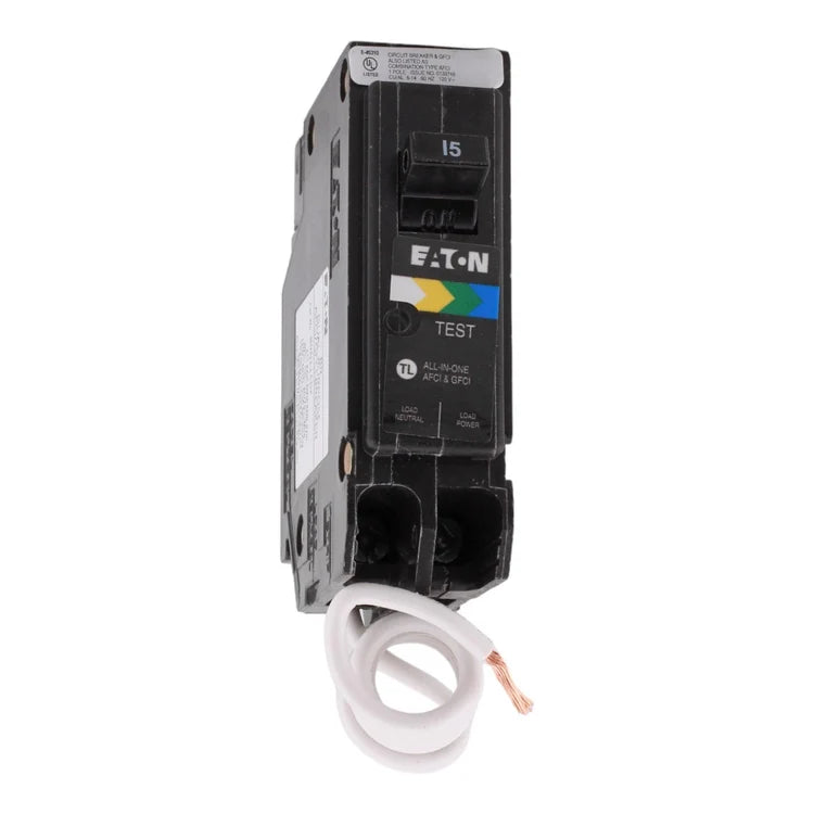 NEW - Eaton BR BRN115A1CS 15A 1P 120V AFCI/GFCI Pigtail Neutral Circuit Breaker