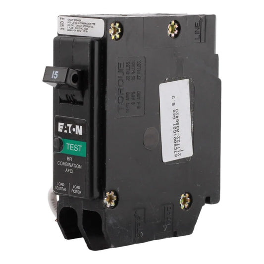 NEW - Eaton BRN115AF 15 Amp Single Pole 120V Pigtail-Neutral AFCI Arc Fault Circuit Breaker UL
