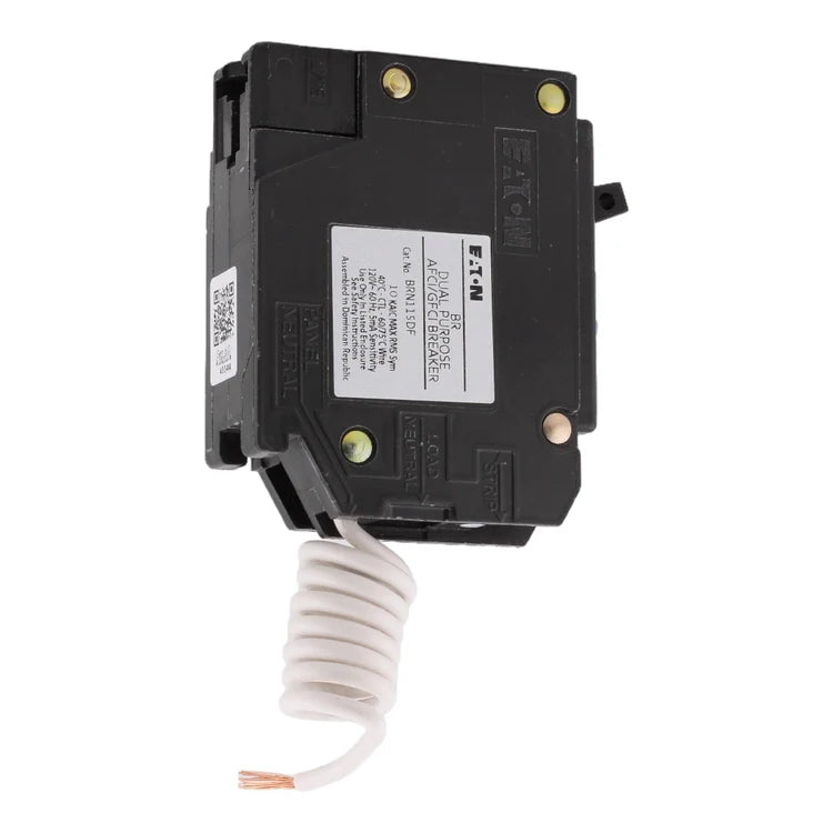 NEW - Eaton BR BRN115DF 15A 1P 120V AFCI/GFCI Pigtail Neutral Circuit Breaker