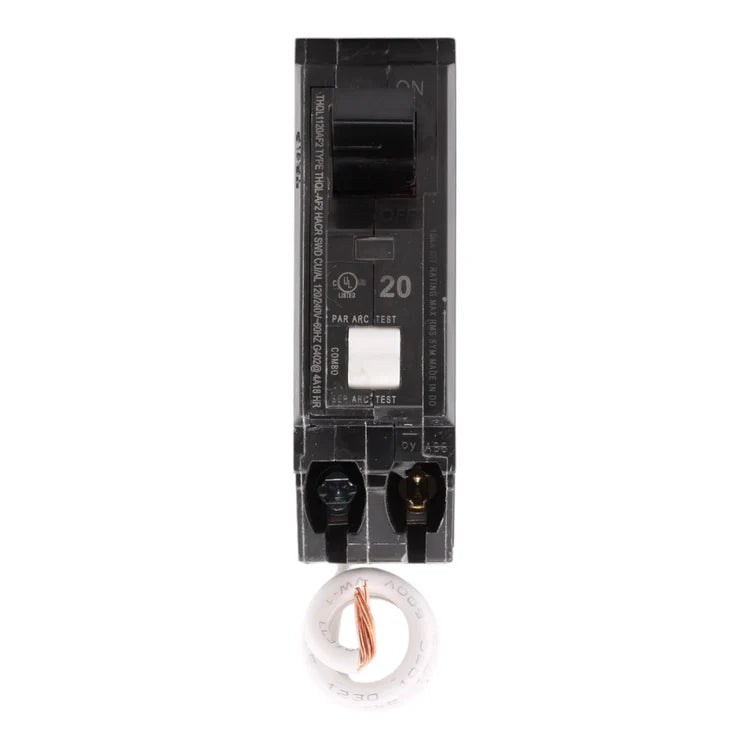 GE Q Line THQL1120AF2 20A 1P 120V AFCI Pigtail Neutral Circuit Breaker